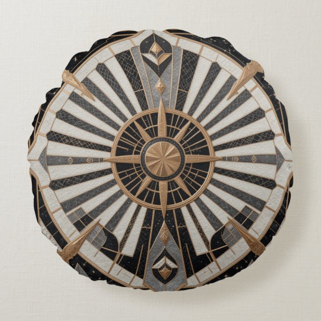 Sun Deko Elegance Rundes Kissen (Vorderseite)