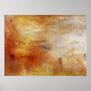 Sun, der über einen See durch Joseph Mallord Poster