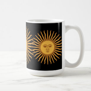 Sun des Mai-Inka-Symbol-Goldes Sun stellen Tasse