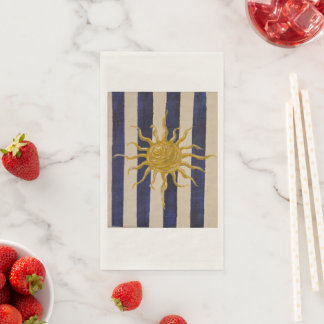 Sun Design Blue and White Striped Guest Towel Serviette