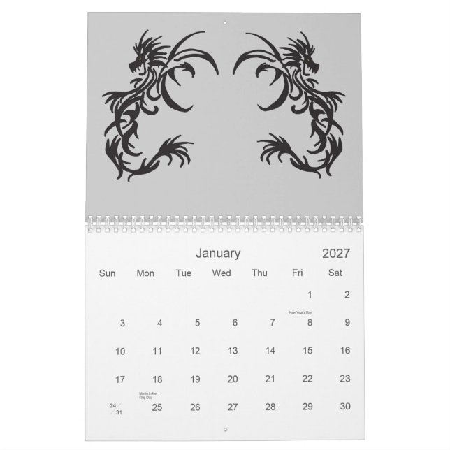 Sun-Drachen Kalender (Jan 2027)