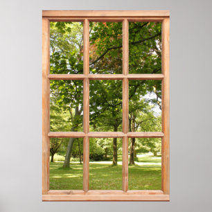 Sun durch die Treppenansicht aus einem Fenster Poster
