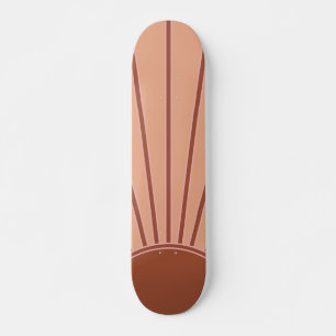 Sun Earth Tones Sonnenaufgang Braun Rost Retro Son Skateboard