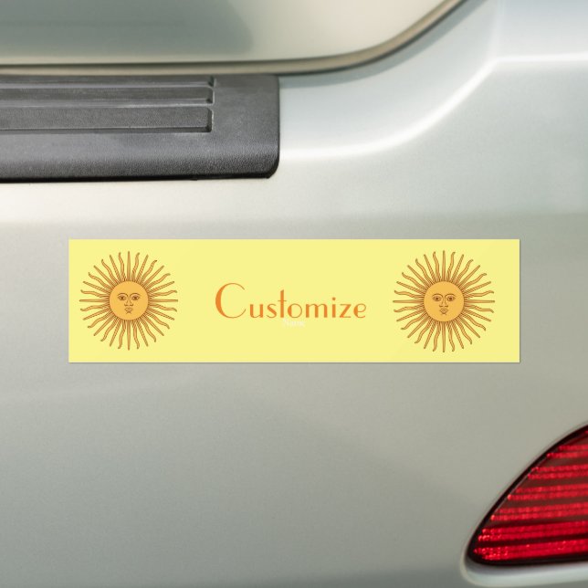 Sun face Art Illustration Thunder_Cove Autoaufkleber (Auf Auto)