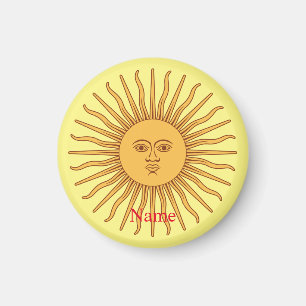 Sun face Art Illustration Thunder_Cove Magnet