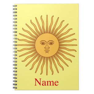 Sun face Art Illustration Thunder_Cove Notizblock