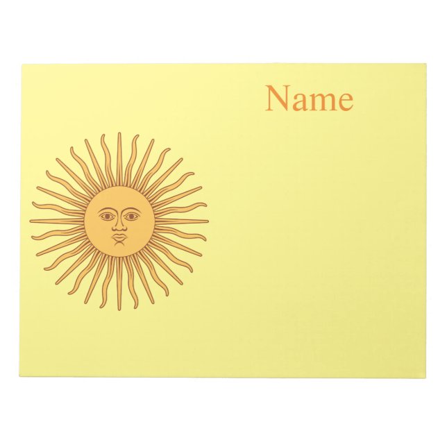 Sun face Art Illustration Thunder_Cove Notizblock (Vorderseite)