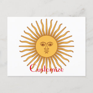 Sun face Art Illustration Thunder_Cove Postkarte