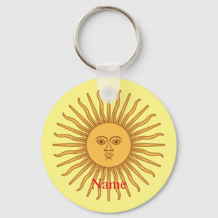 Sun face Art Illustration Thunder_Cove Schlüsselanhänger