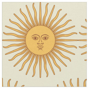 Sun face Art Illustration Thunder_Cove Stoff
