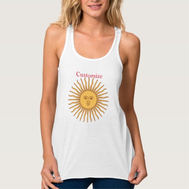 Sun face Art Illustration Thunder_Cove Tank Top (Vorderseite)