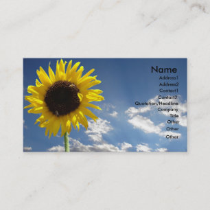 Sun Flower Business Card Visitenkarte