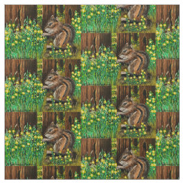 Sun Flower Chipmunk Stoff