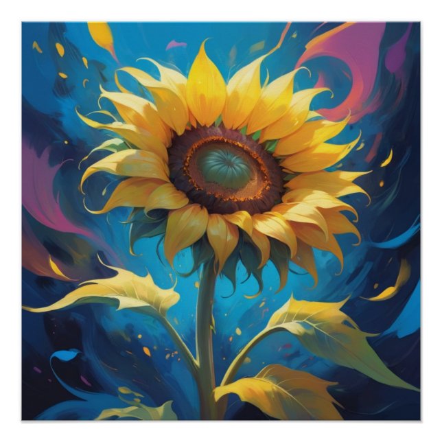 sun flower painting poster (Vorderseite)