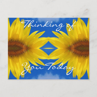 Sun Flower Postcard Postkarte