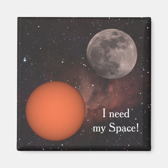 sun, full moon, Nebula  Magnet (Vorne)