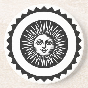 Sun-Gesicht Getränkeuntersetzer