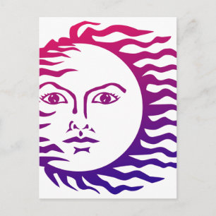 Sun-Gesicht Postkarte