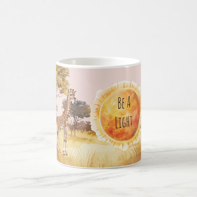 Sun Giraffe Zebra Safari Be A Light Kaffeetasse (Mittel)
