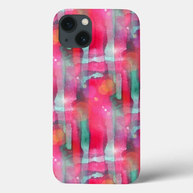 Sun glare abstract painted watercolor Case-Mate iPhone hülle (Rückseite)