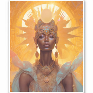 Sun Goddess Fantasy Art Aufkleber