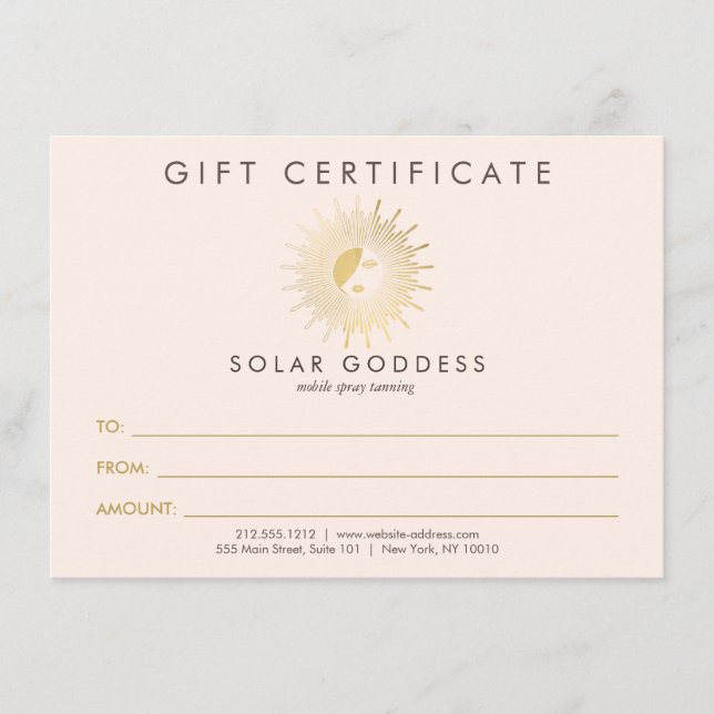 Sun Goddess Girl Logo Spray Tanning Pink Geschenkk (Vorderseite)