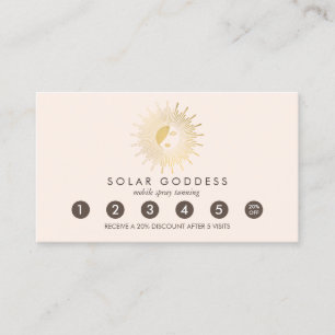Sun Goddess Girl Logo Spray Tanning Pink Loyalität Treuekarte