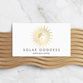 Sun Goddess Girl Logo Spray Tanning Salon Visitenkarte