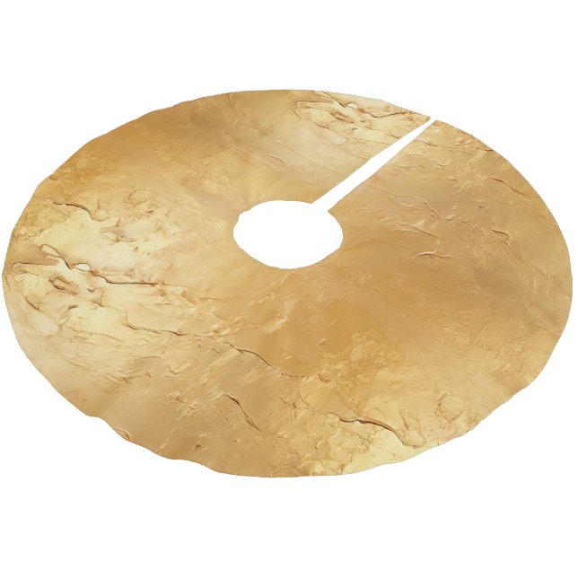 Sun Gold Polyester Weihnachtsbaumdecke (Schrägansicht)