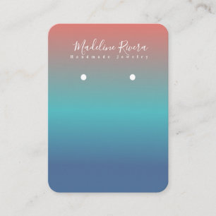 Sun Gradient Handmade Artisan Earring Display Card Telefonnummerkarte