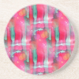 Sun-greller Glanz abstrakter gemalter Watercolor Getränkeuntersetzer