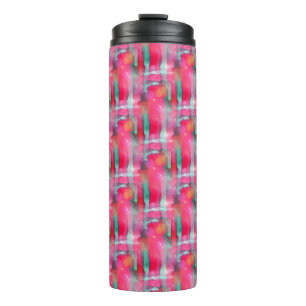 Sun-greller Glanz abstrakter gemalter Watercolor Thermosbecher