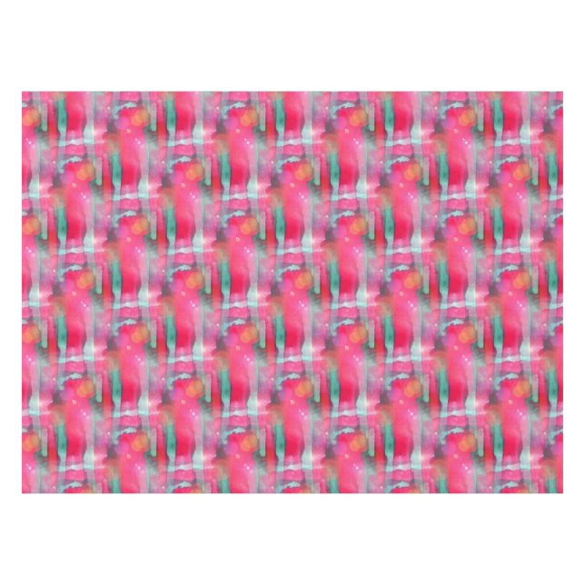 Sun-greller Glanz abstrakter gemalter Watercolor Tischdecke (Vorderseite (Horizontal))