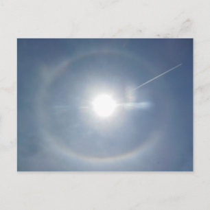 Sun Halo Kondensation Trail Postkarte