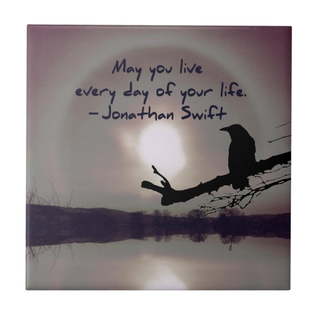 Sun Halo über Wales mit Raven Keramik Tile Fliese (Vorderseite)