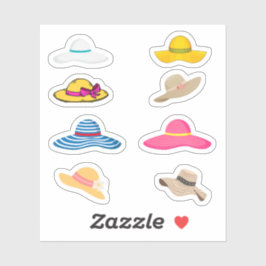 Sun Hat Stickers Aufkleber