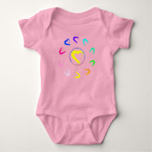 Sun Hearts Baby Bodysuit