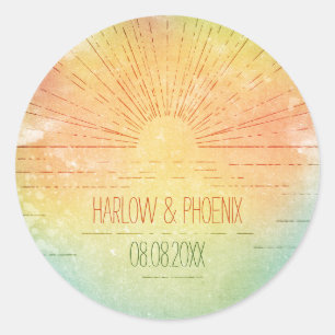 Sun   Hochzeit am Strand   UMSCHLAG AUFKLEBER