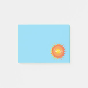 Sun Hot Yoga Nachhinweise Post-it Klebezettel