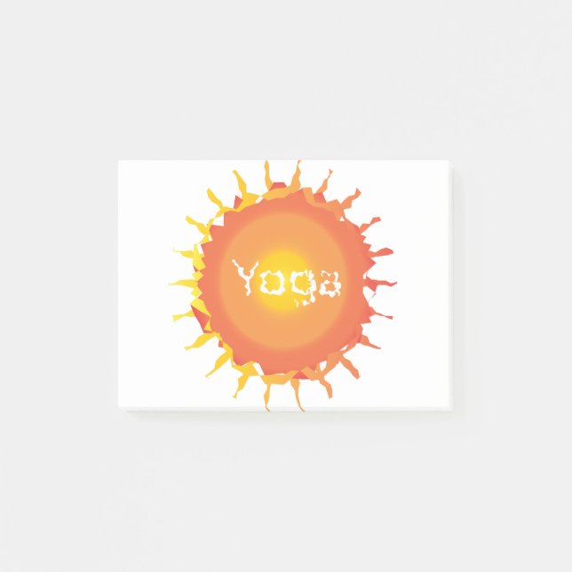 Sun Hot Yoga Post-it Klebezettel (Vorderseite)