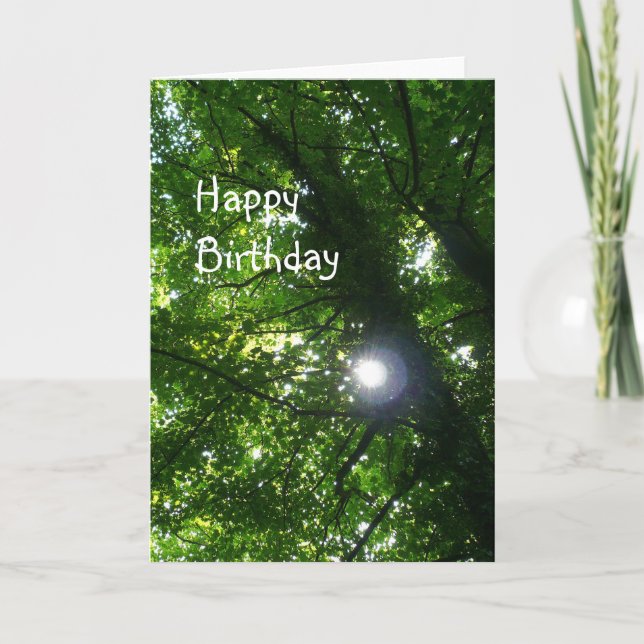 Sun in the Trees - Birthday Karte (Vorderseite)