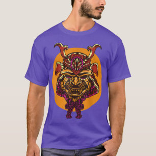 Sun Japanese Warrior Helmet Samurai Mask (2) T-Shirt