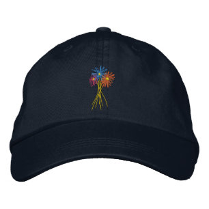 Sun-Kappe. Blumen-Bündel. Farbige Gänseblümchen Bestickte Baseballkappe