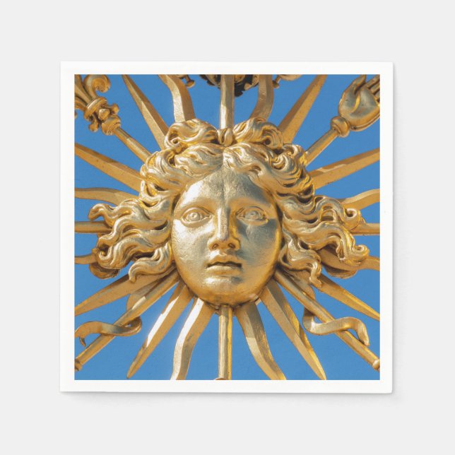 Sun King am Goldenen Tor zum Schloss Versailles Serviette (Vorderseite)