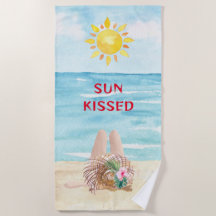 Sun Kissed Beach Handtuch mit Sonnenbad