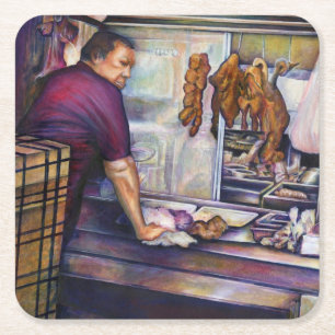 Sun Kissed Chicken, Singapur Rechteckiger Pappuntersetzer