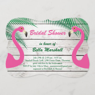 Sun Kissed Flamingo Bridal Dusche Einladung