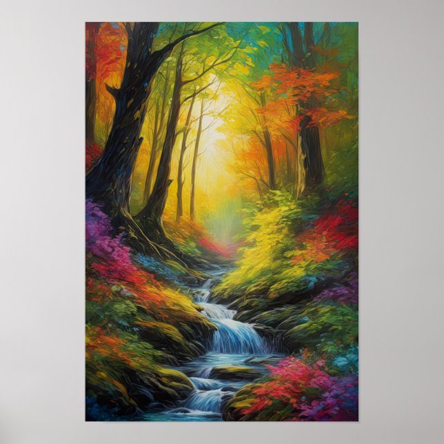 Sun Kissed Forest of Colors Poster (Vorne)
