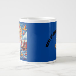 Sun-Kissed Ocean Jam: Festival Moon and Stars Jumbo-Tasse