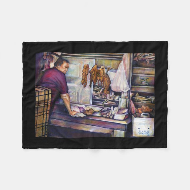 Sun Kissed Singapur Fleecedecke (Vorderseite (Horizontal))